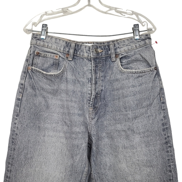 Zara Grey Button Fly Denim Jeans 8 - Picture 2 of 8